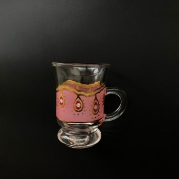 Printed Glass Coffee Cup 3.2oz