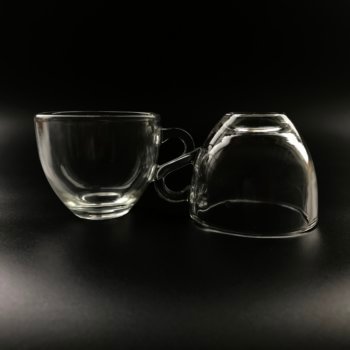 Round Mini Glass Coffee Cup 2.8oz