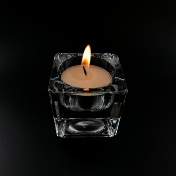 Glass candle holder